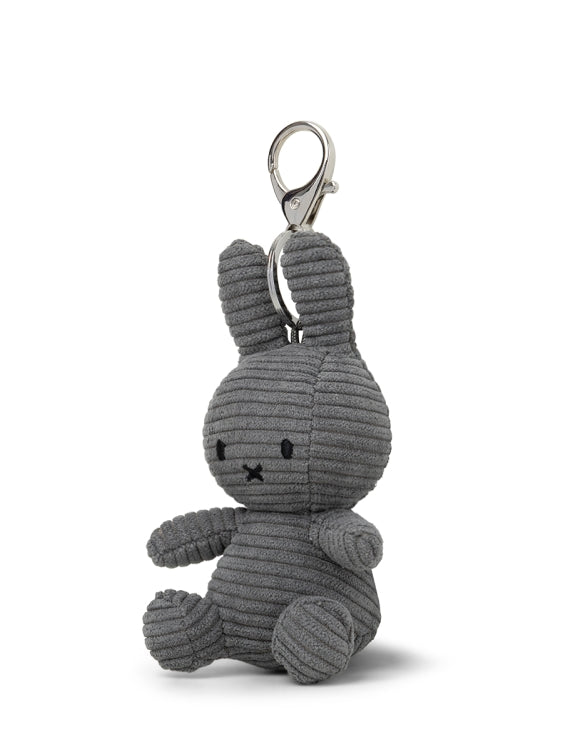 Miffy ECO Corduroy Schlüsselanhänger – Grau, 10 cm