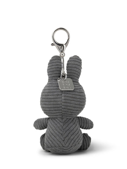Miffy ECO Corduroy Schlüsselanhänger – Grau, 10 cm