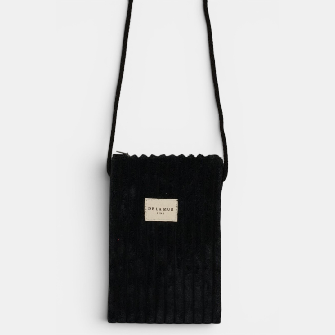 La Mur Line Handytasche Curly – Cord Schwarz
