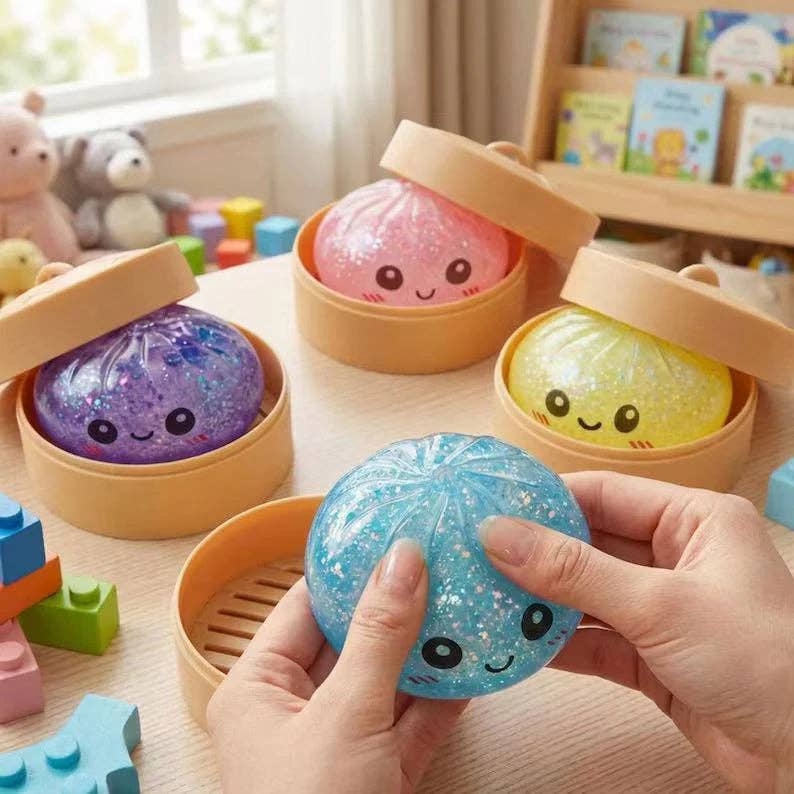 Squishy Dumpling mit Glitzer