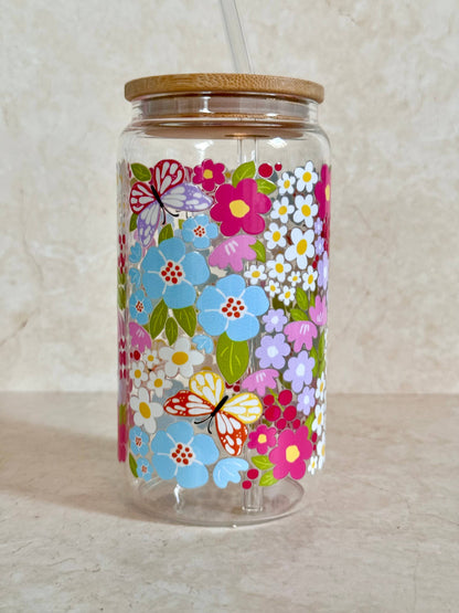 Glasbecher 550 ml – Flowers