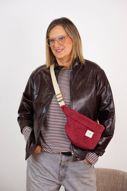 La Mur Line Gürteltasche Arde – Cord Rotbraun