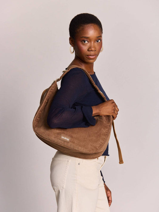 Bianca Veloursleder‑Handtasche Macchiato