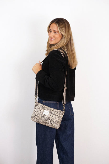 De La Mur Line Clutch KOTO – Leo Beige/Schwarz