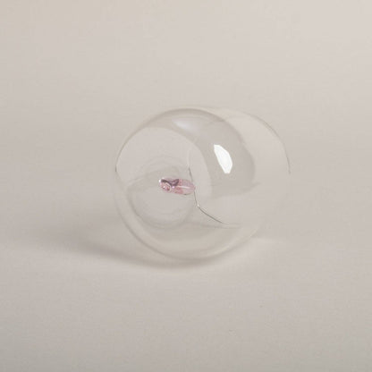 Trinkglas Herzfigur Rosa