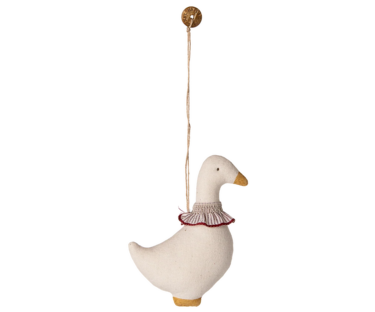 Maileg Weihnachtsanhänger Gans – Roter Schal