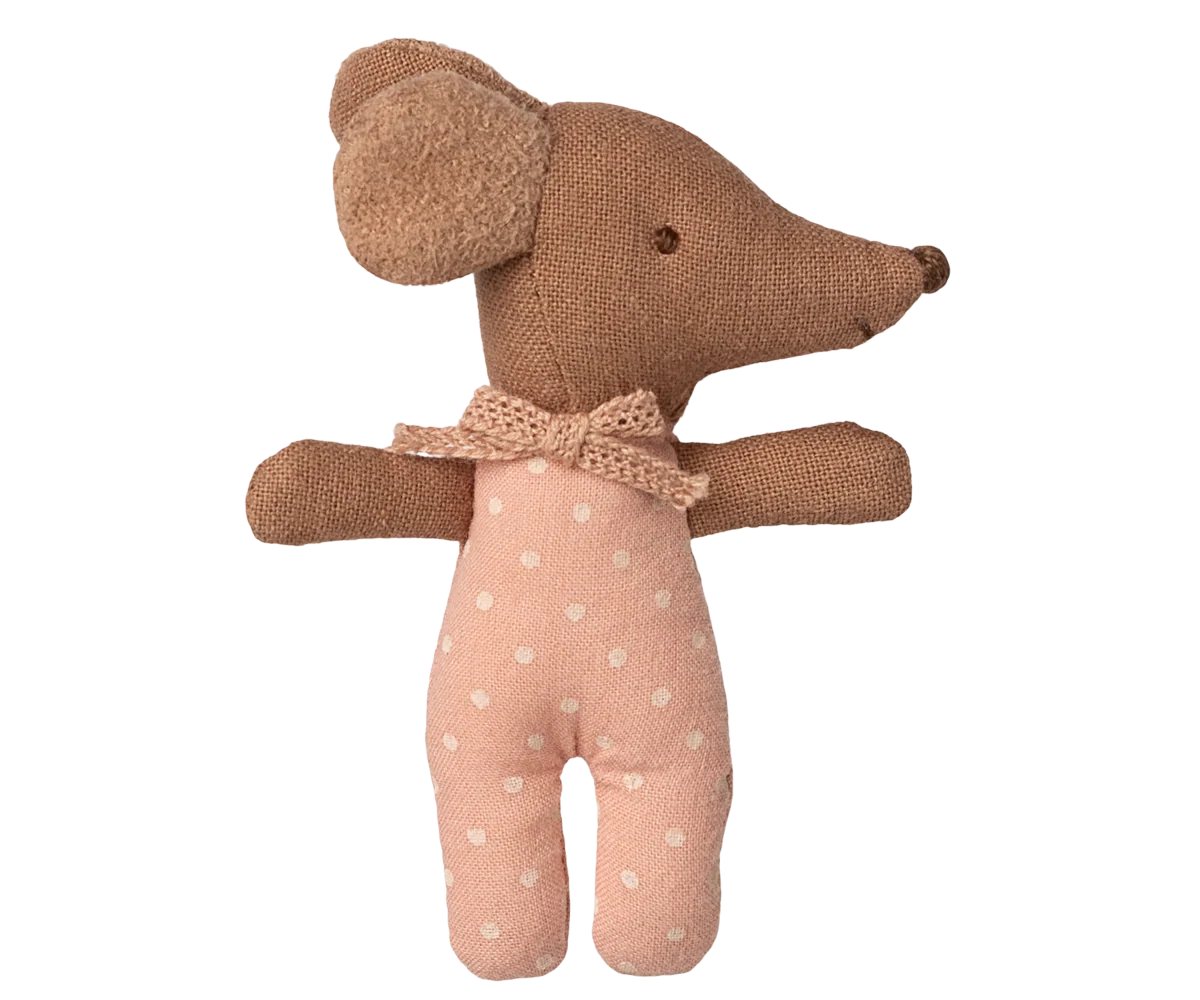 Maileg Schläfrige Babymaus in Streichholzschachtel – Rose