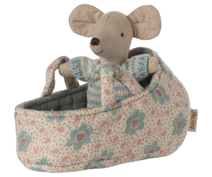 Maileg Babymaus in Tragetasche – Blau