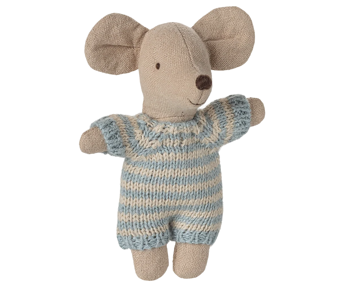 Maileg Babymaus in Tragetasche – Blau
