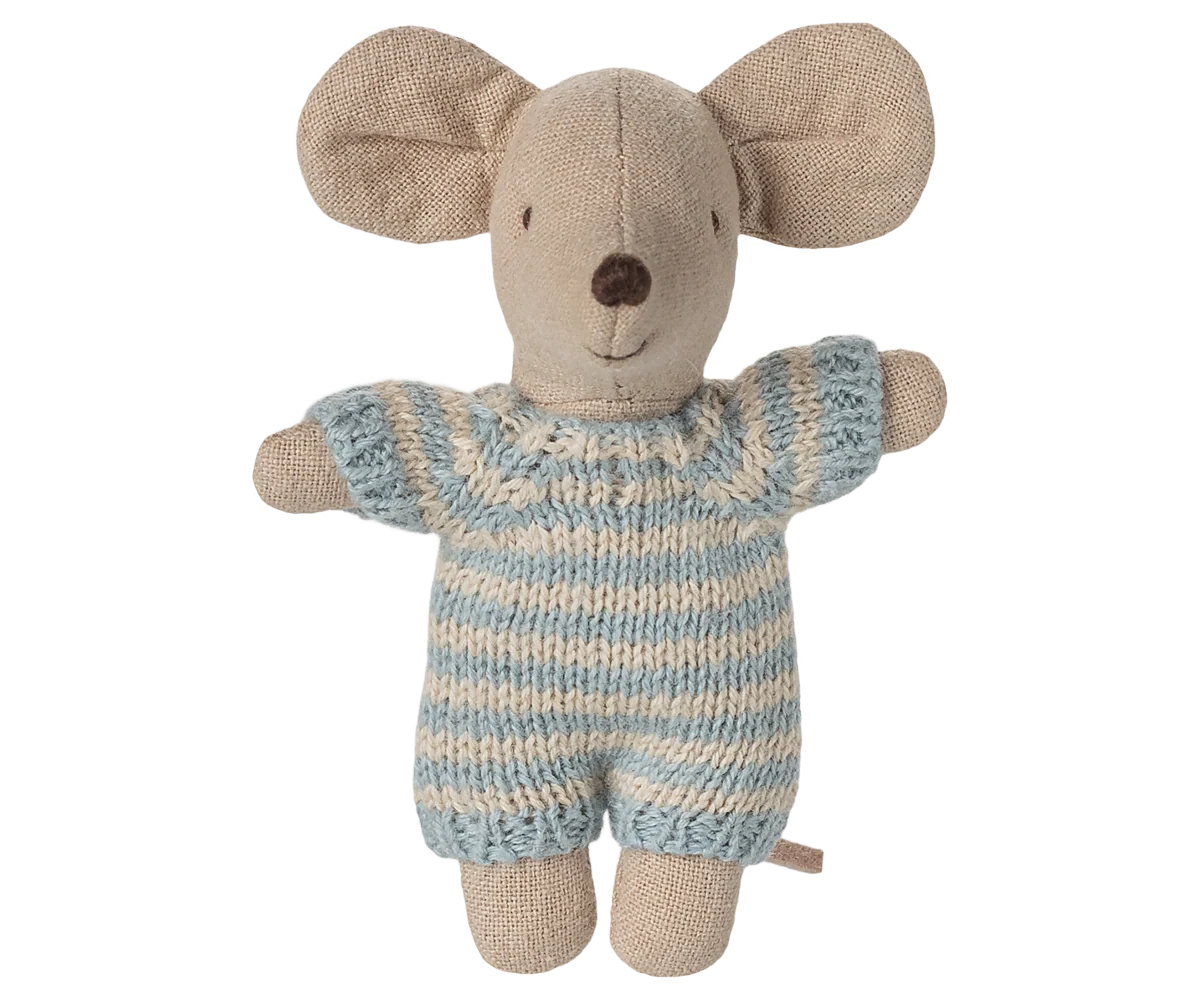 Maileg Babymaus in Tragetasche – Blau