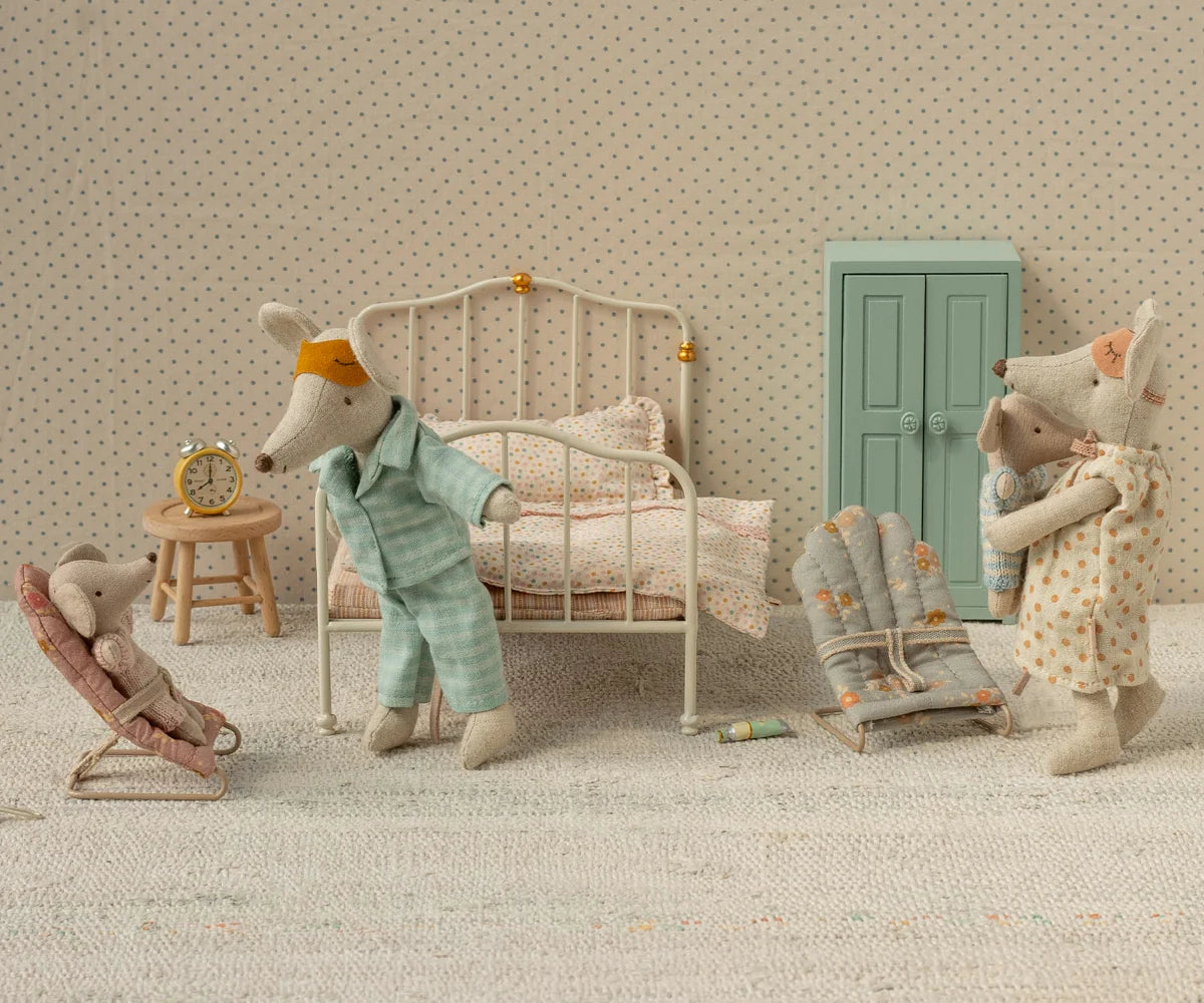 Maileg Pyjama & Schlafmaske – Papa Maus – Mint/Sand