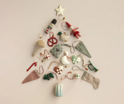 Maileg Weihnachtsanhänger Metall – Kleines Herz Helllila