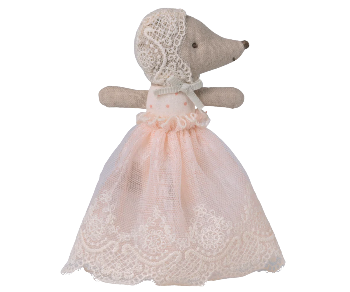 Maileg Baby Maus im Kleid – Powder