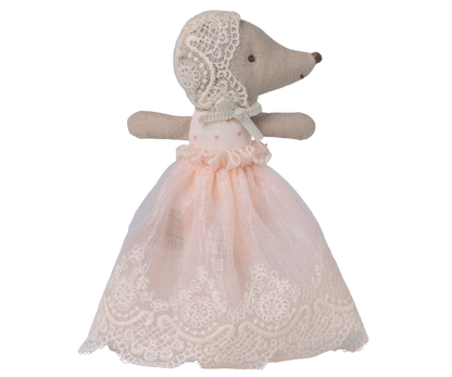 Maileg Baby Maus im Kleid – Powder