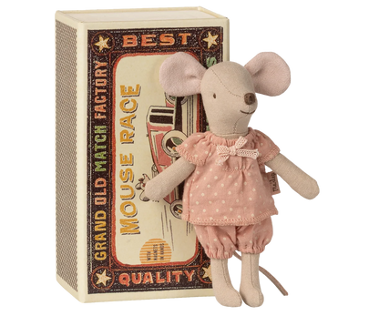 Maileg Große Schwester Maus in Streichholzschachtel