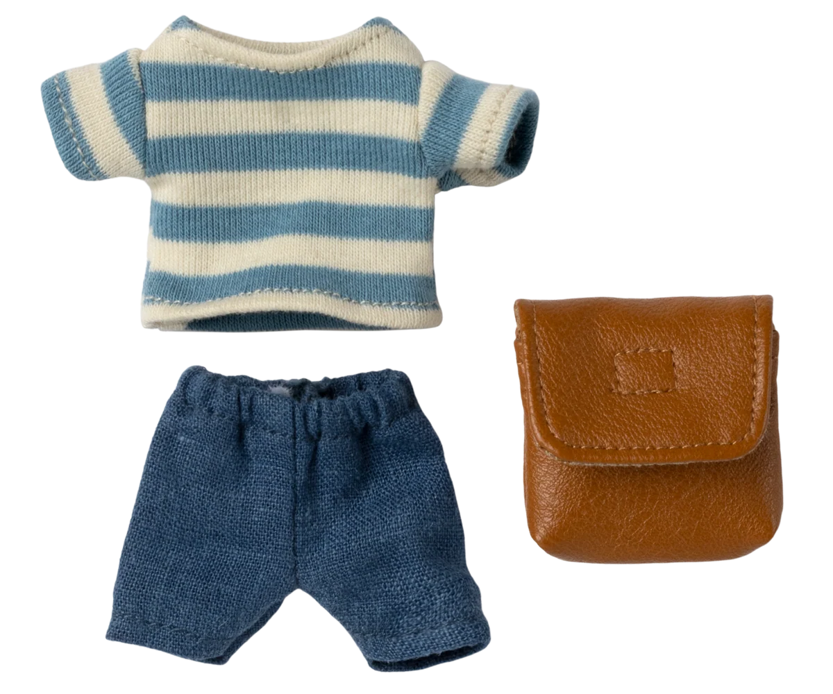 Maileg Kleidung & Tasche – Großer Bruder Maus – Braun