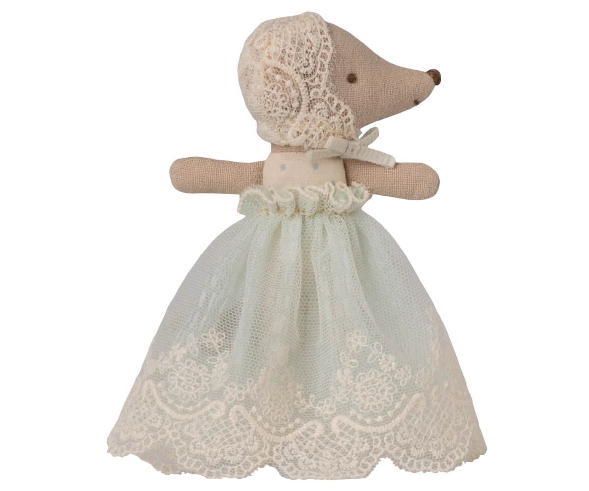 Maileg Baby Maus im Kleid – Minze