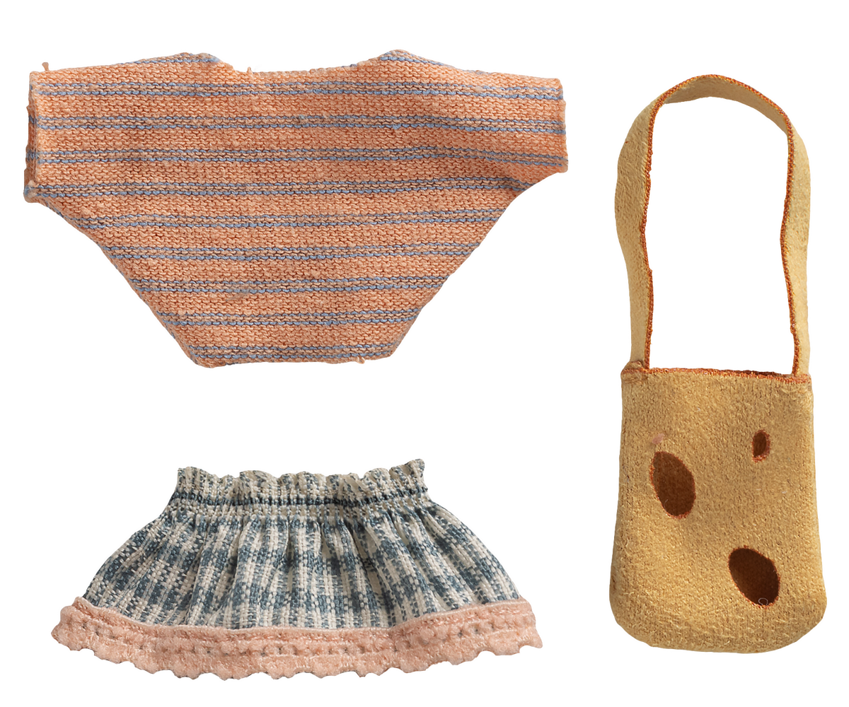 Maileg Kleidung und Tasche, Kleine Schwester Maus