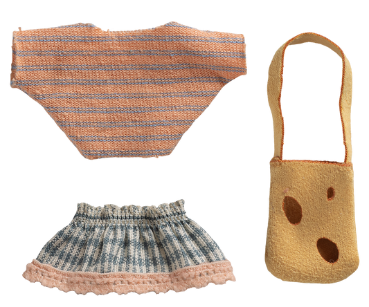 Maileg Kleidung und Tasche, Kleine Schwester Maus