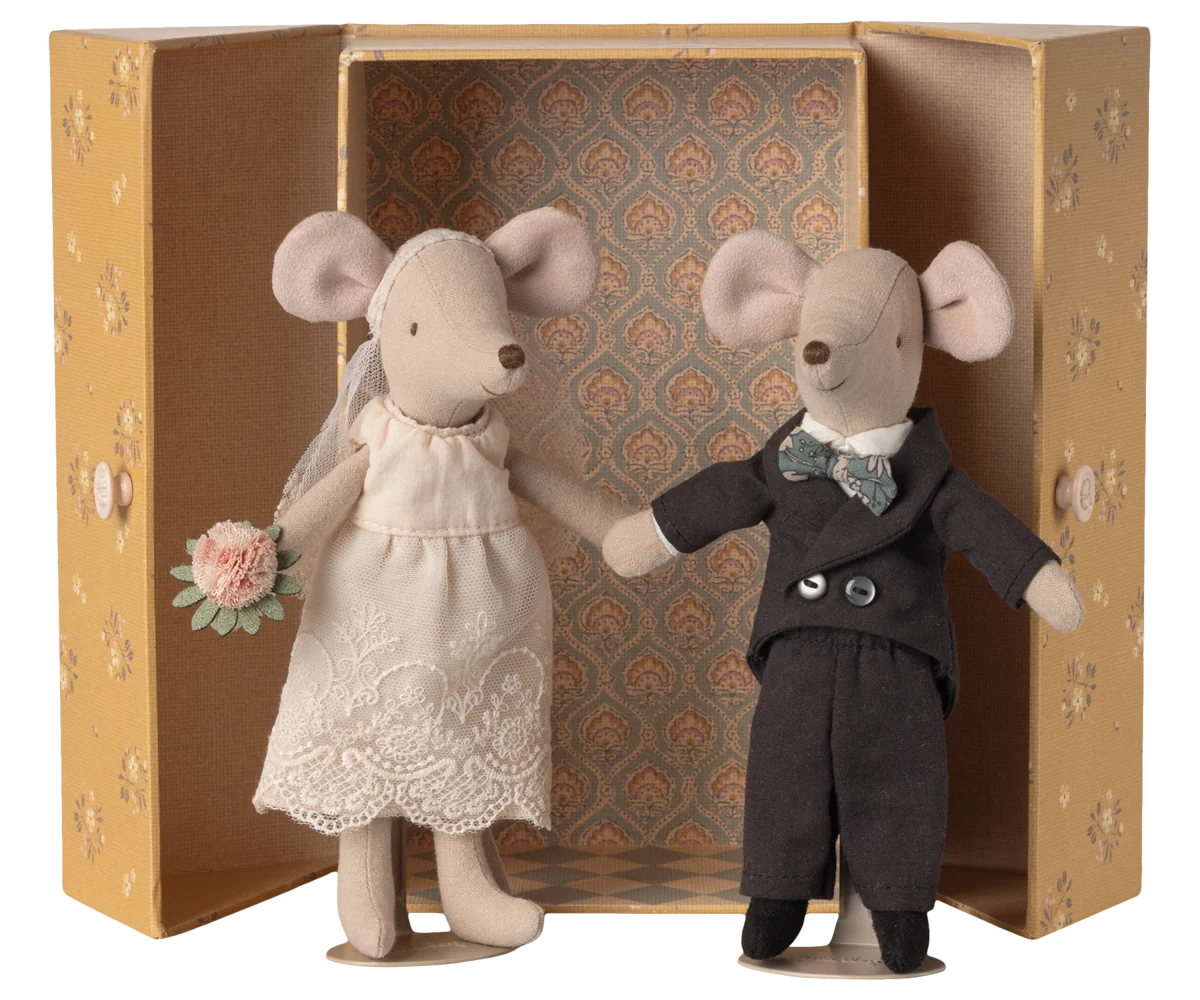 Maileg Hochzeitsmäuse Paar in Box – Mama & Papa