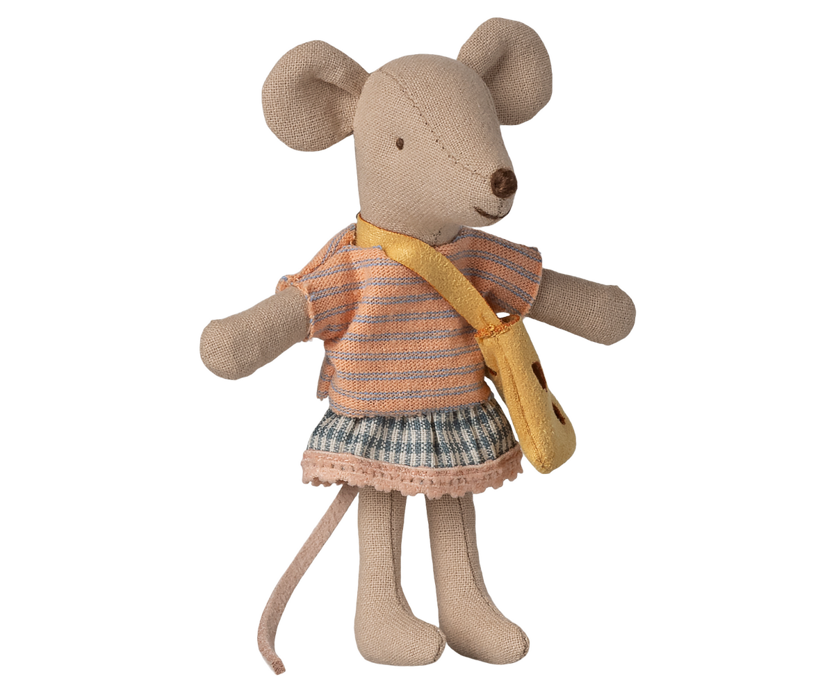 Maileg Kleine Schwester Maus mit Tasche