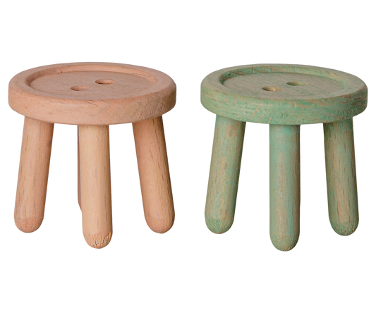 Maileg Hockerset für Mäuse – Rosa & Helle Minze