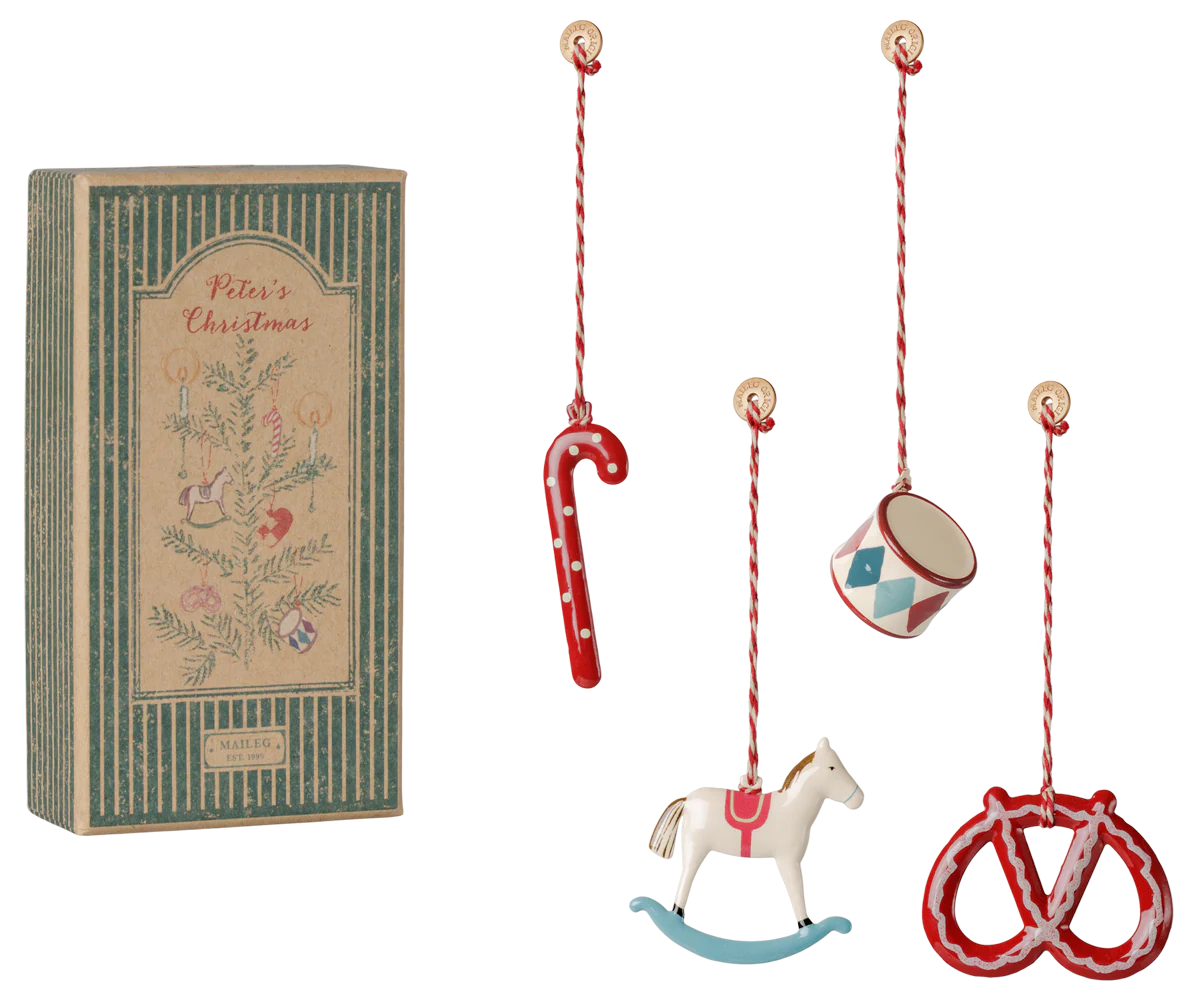 Maileg Metall-Ornament-Geschenkset – Peter's Christmas