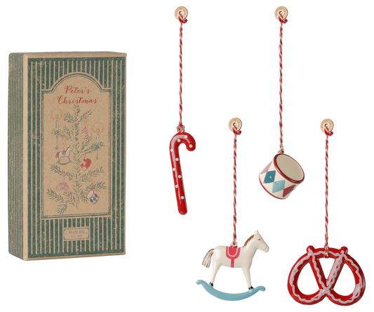 Maileg Metall-Ornament-Geschenkset – Peter's Christmas