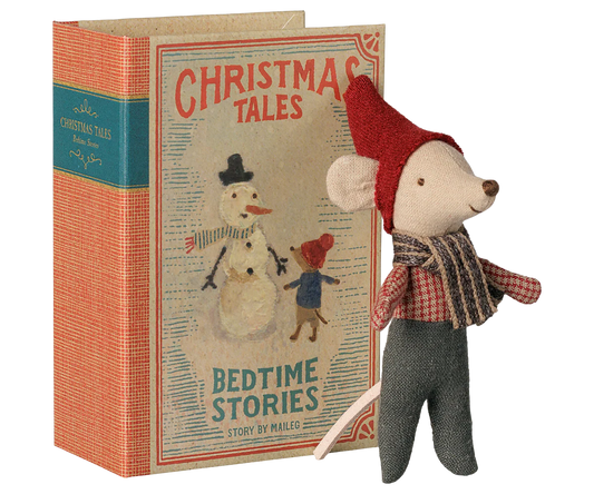 Maileg Weihnachtsmaus – Baby im Buch