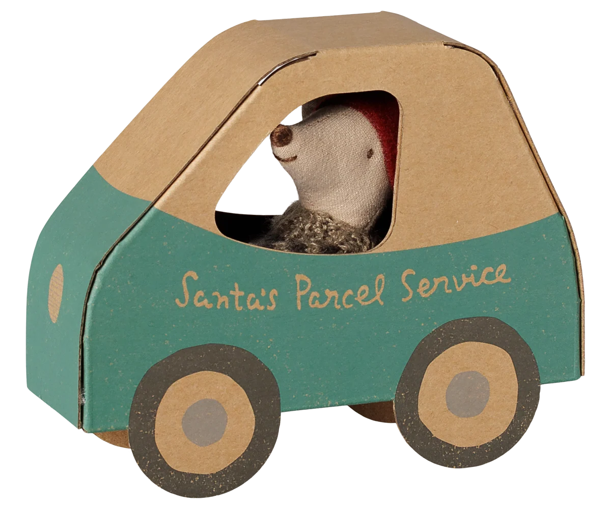 Maileg Weihnachtsmaus Kleiner Bruder im Autokarton
