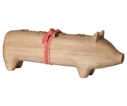 Maileg Adventskerzenhalter Schwein Groß – Natur