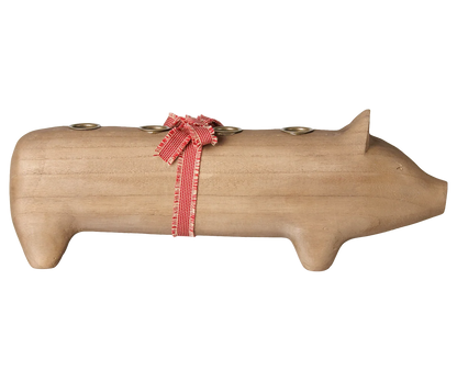 Maileg Adventskerzenhalter Schwein Groß – Natur