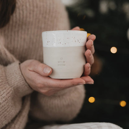 Eulenschnitt Becher „Let it snow“