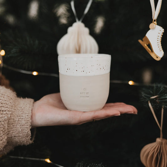 Eulenschnitt Becher „Let it snow“