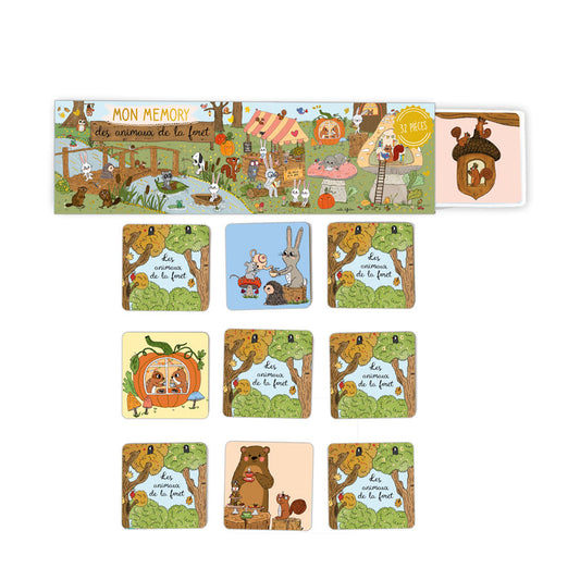 Cartes d’Art Memory-Spiel – Tiere des Waldes