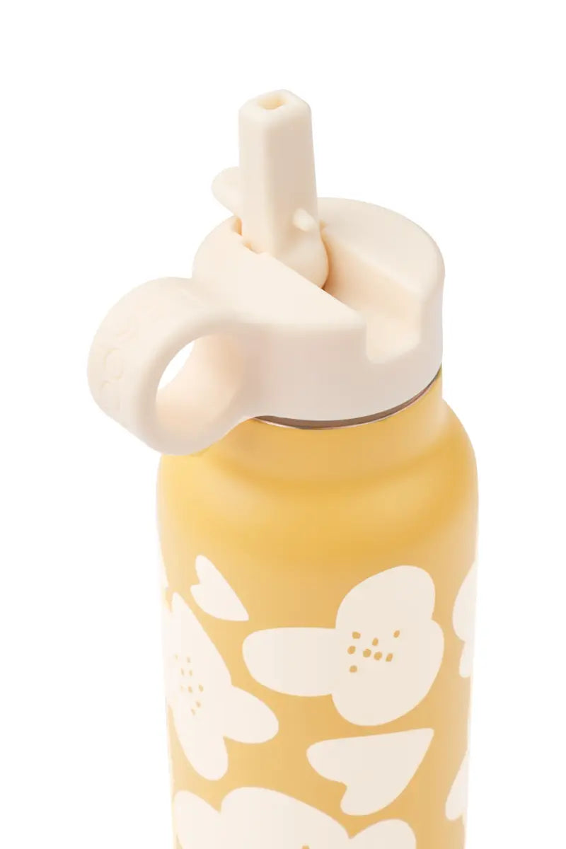 LIEWOOD Falk Trinkflasche 350 ml – Flower / Lemon Yellow