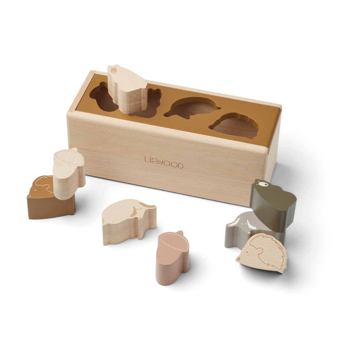 LIEWOOD Midas Holz-Steckspiel – Golden Caramel