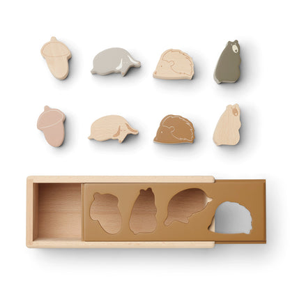 LIEWOOD Midas Holz-Steckspiel – Golden Caramel