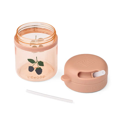 LIEWOOD Pavia Trinkbecher mit Strohhalm – Berry / Pale Tuscany