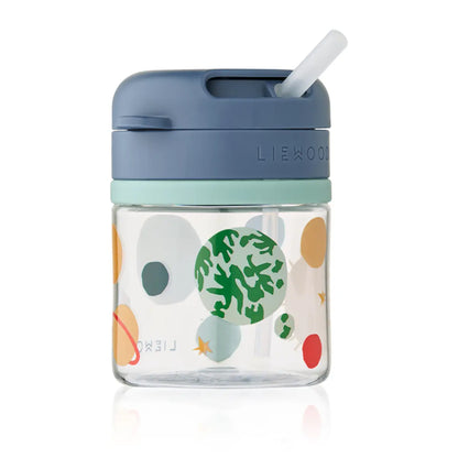 LIEWOOD Pavia Trinkbecher mit Strohhalm – Universe / Classic navy