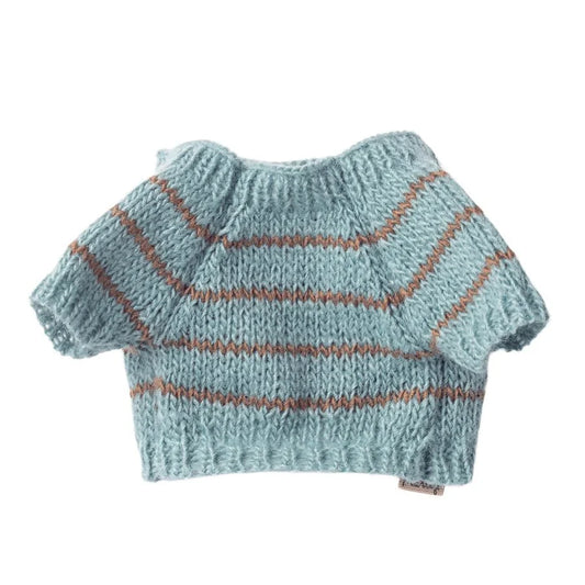 Maileg Strickpullover für Hundewelpe – Hellblau