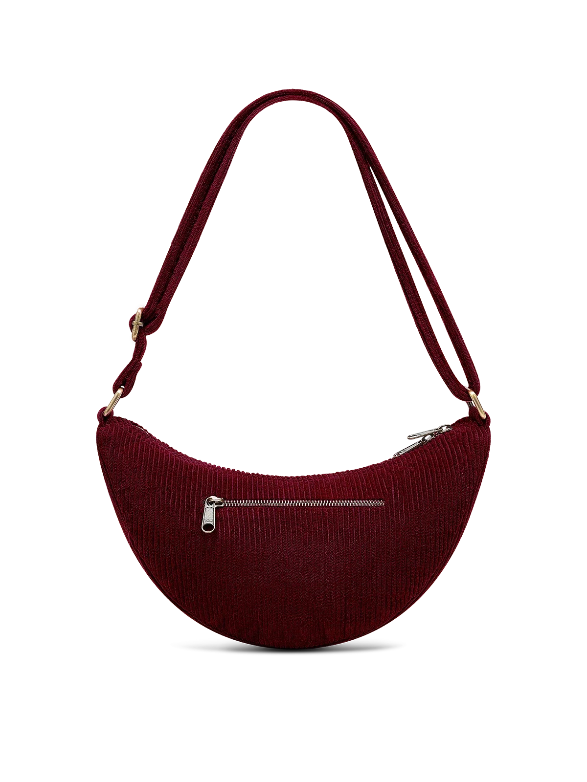Hindbag Andrea Umhängetasche aus Cord – Bordeauxrot