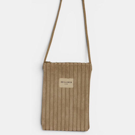 La Mur Line Handytasche Moka – Cord Beige