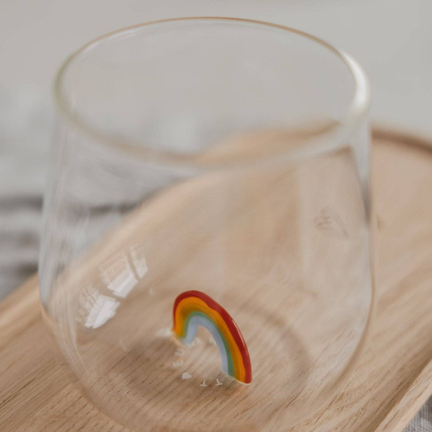 Trinkglas Regenbogenfigur