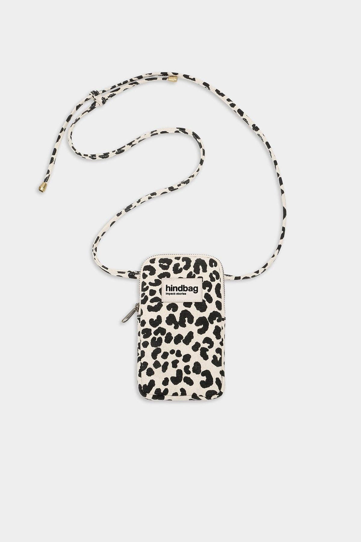 Hindbag Handytasche Bill – Leopard Cremeweiß