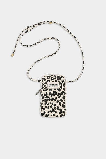Hindbag Handytasche Bill – Leopard Cremeweiß