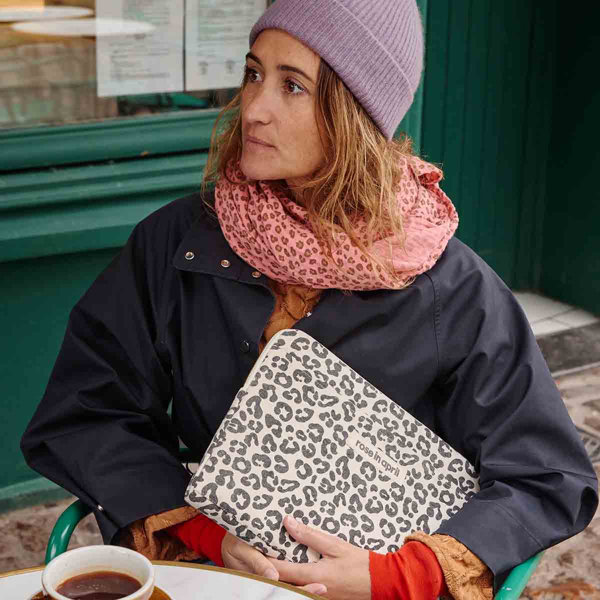 Rose in April Schal BIANCA – Mini Leopard Pink