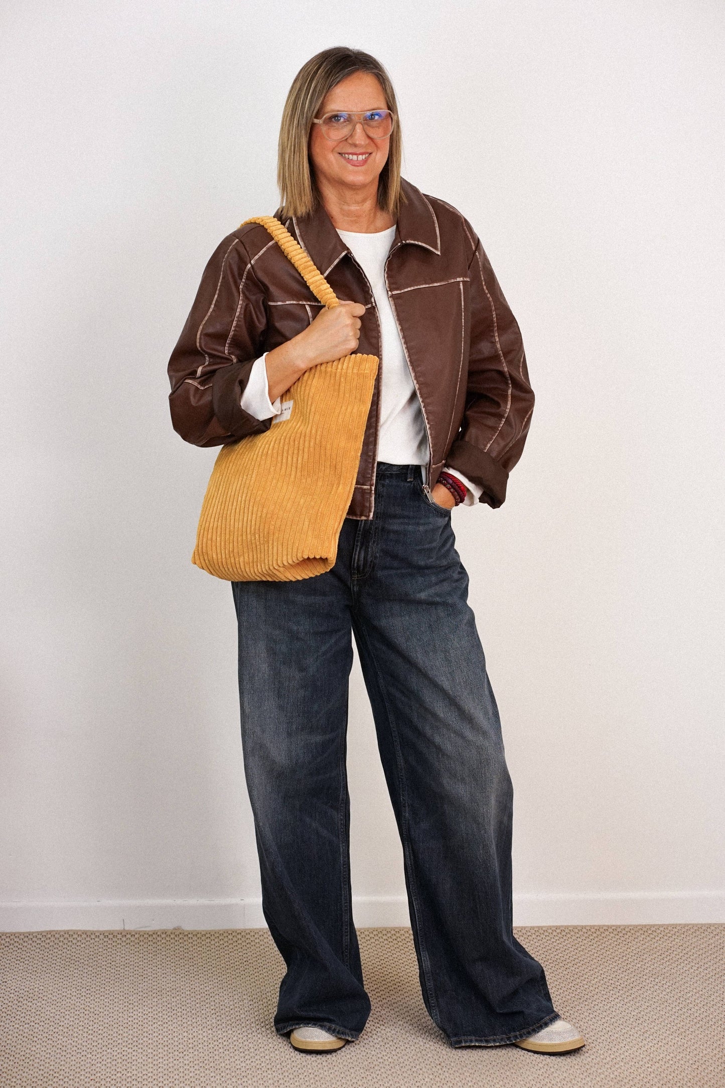 La Mur Line Tote Bag Maiz – Cord Senfgelb