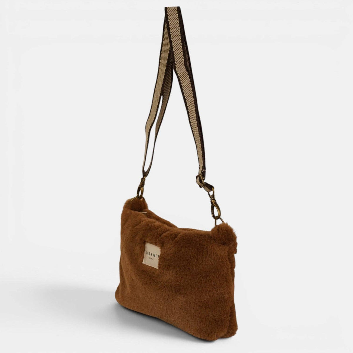 De La Mur Line Clutch PILE – Teddystoff Camelbraun