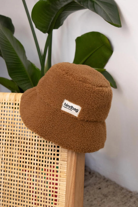 Hindbag Bob Teddy Bucket Hat – Braun